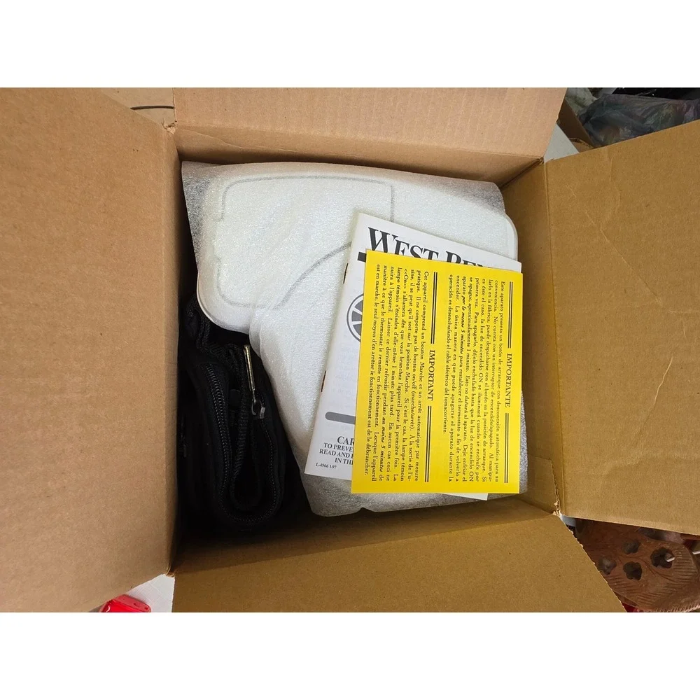 West Bend 3 Qt Iced Tea Maker NIB White Automatic Shut Off with Hip Pack Bonus